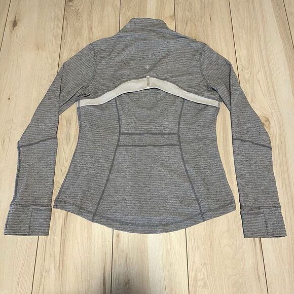 Lululemon Athletica Define Jacket Full Zip Back Mesh Venting Gray Womens Size 12 - Picture 14 of 16